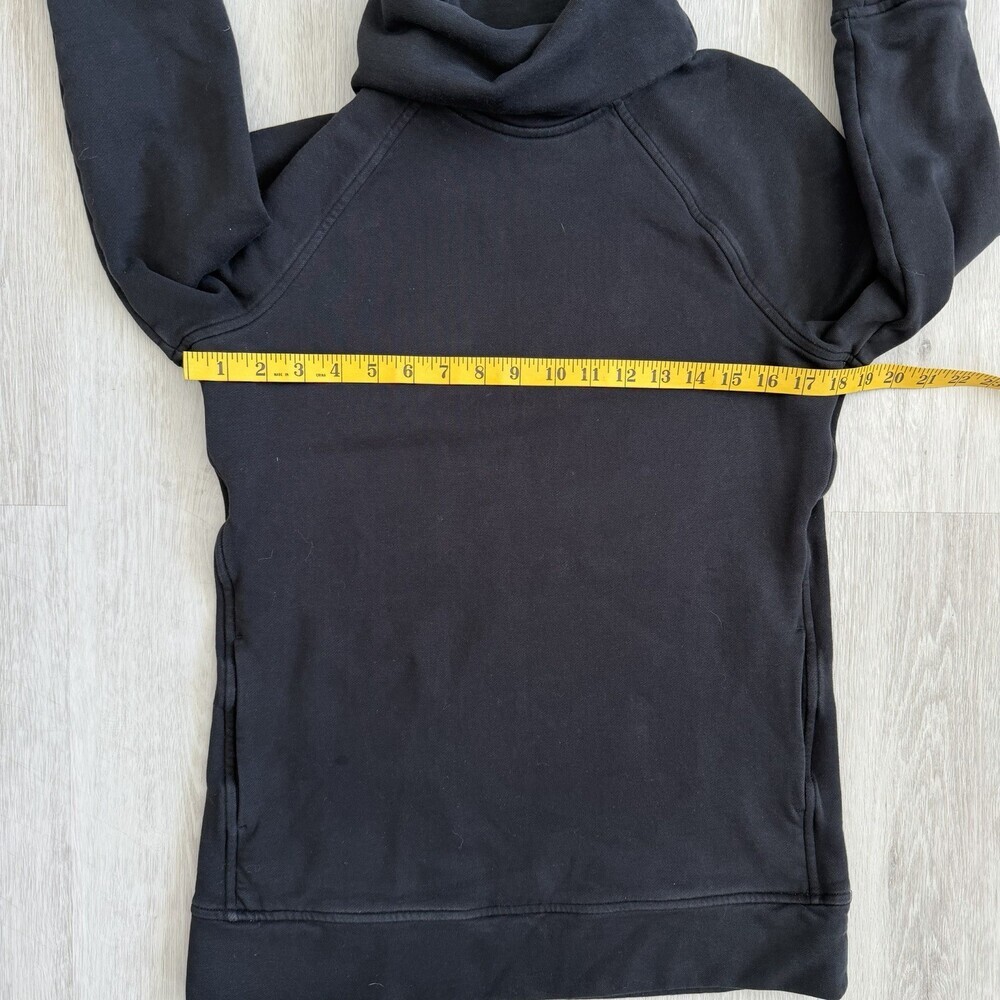 LULULEMON To You Sweater Sz 6 Black High Neck Kangaroo Pocket Sweatshirt EUC - Picture 8 of 13